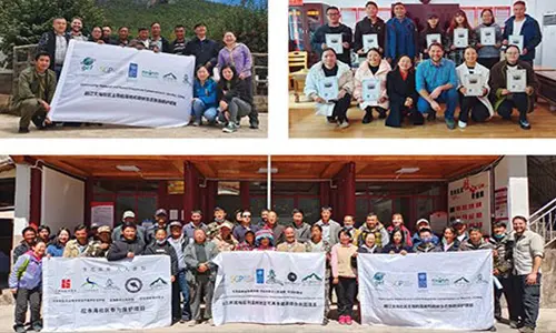 Group photos of nature conservation and sustainable development projects in Yunnan that Cloud Mountain team was contributing in.