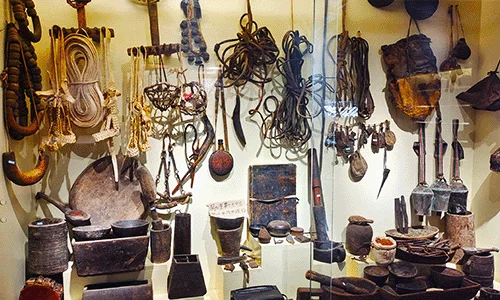Museum exhibit about the Tea and Horse Road trade route